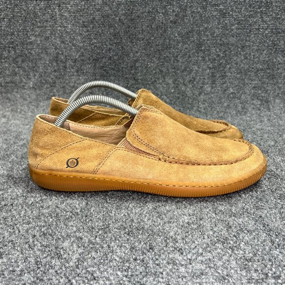 Born Loafers Men's Size 8.5 Brown Suede Leather Slip On Comfort Casual Shoes - Picture 1 of 13